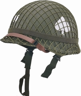WWII US WW2 Army M1 Helmet Steel Shell with Net/Canvas Chin Strap DIY Painting