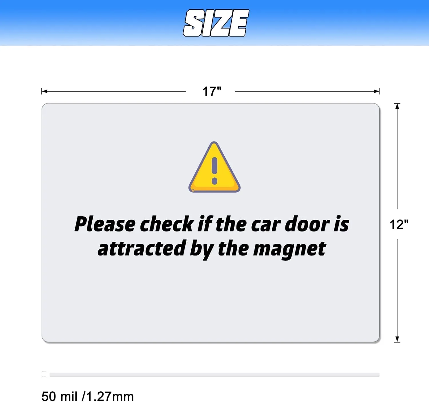 XYK 2 Pack 17' x12' Blank Magnets with 50 mils, Prevent Scratches & Dents, Rounded Corners Blank Car Magnet Set, Magnet for Advertising Business and Covering Company Logo