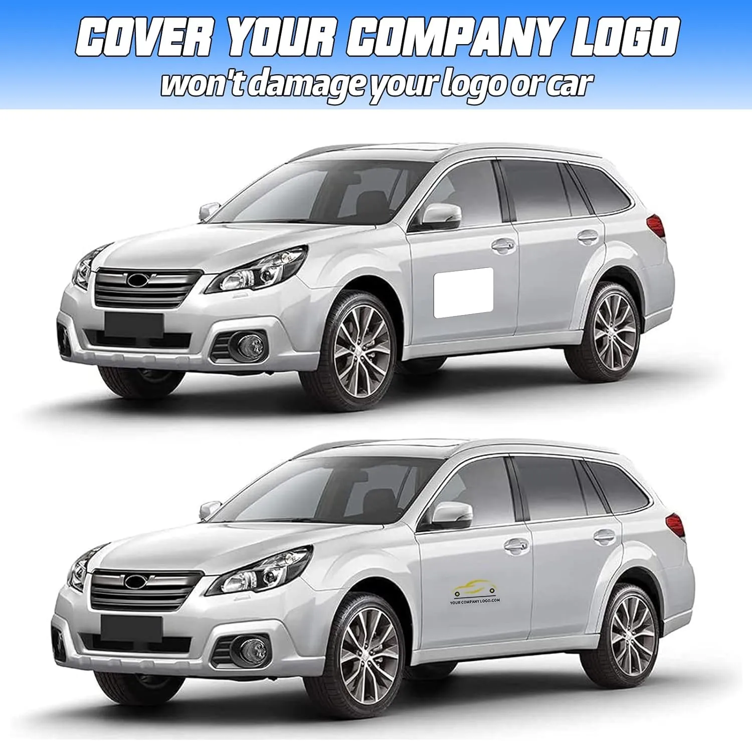 XYK 2 Pack 17' x12' Blank Magnets with 50 mils, Prevent Scratches & Dents, Rounded Corners Blank Car Magnet Set, Magnet for Advertising Business and Covering Company Logo