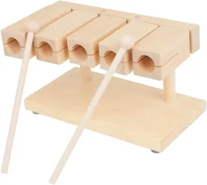 Yardwe 1 Set Wooden Percussion Block Simple Music Teaching Tool for High Grade Safe Material Encourage Musical Exploration for Early Childhood Development