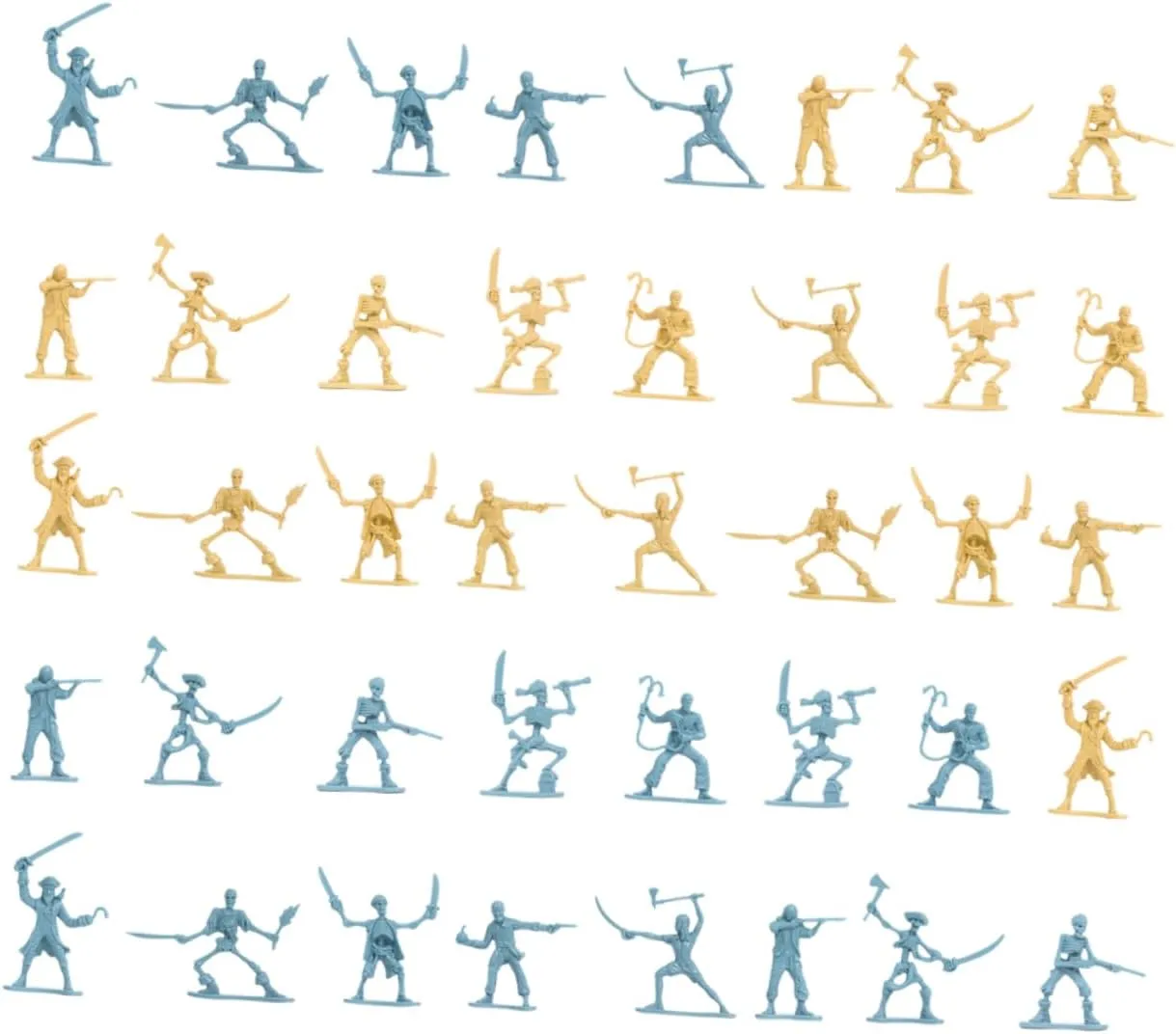 YARNOW Mini Pirate Soldier Models 100pcs Toy Soldiers Pirate Skeleton Warrior Ideal for Halloween Stage and Cosplay