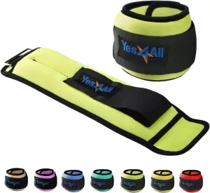 Yes4All Wrist & Ankle Weights Pair 1lb -10lbs, Adjustable Strap for Walking, Jogging, Pilates, Gym Fitness Workout for Women, Men