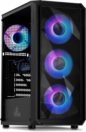 YEYIAN Tanto Pre Built Gaming PC Desktop Computers – Intel Core i5 12400F 4.4 GHz, RTX 4060, 1TB NVME SSD, 16GB DDR4 RAM 3200, 650W Gold PSU, Windows 11 Home 64-bit,for Streaming VR Ready Desktops