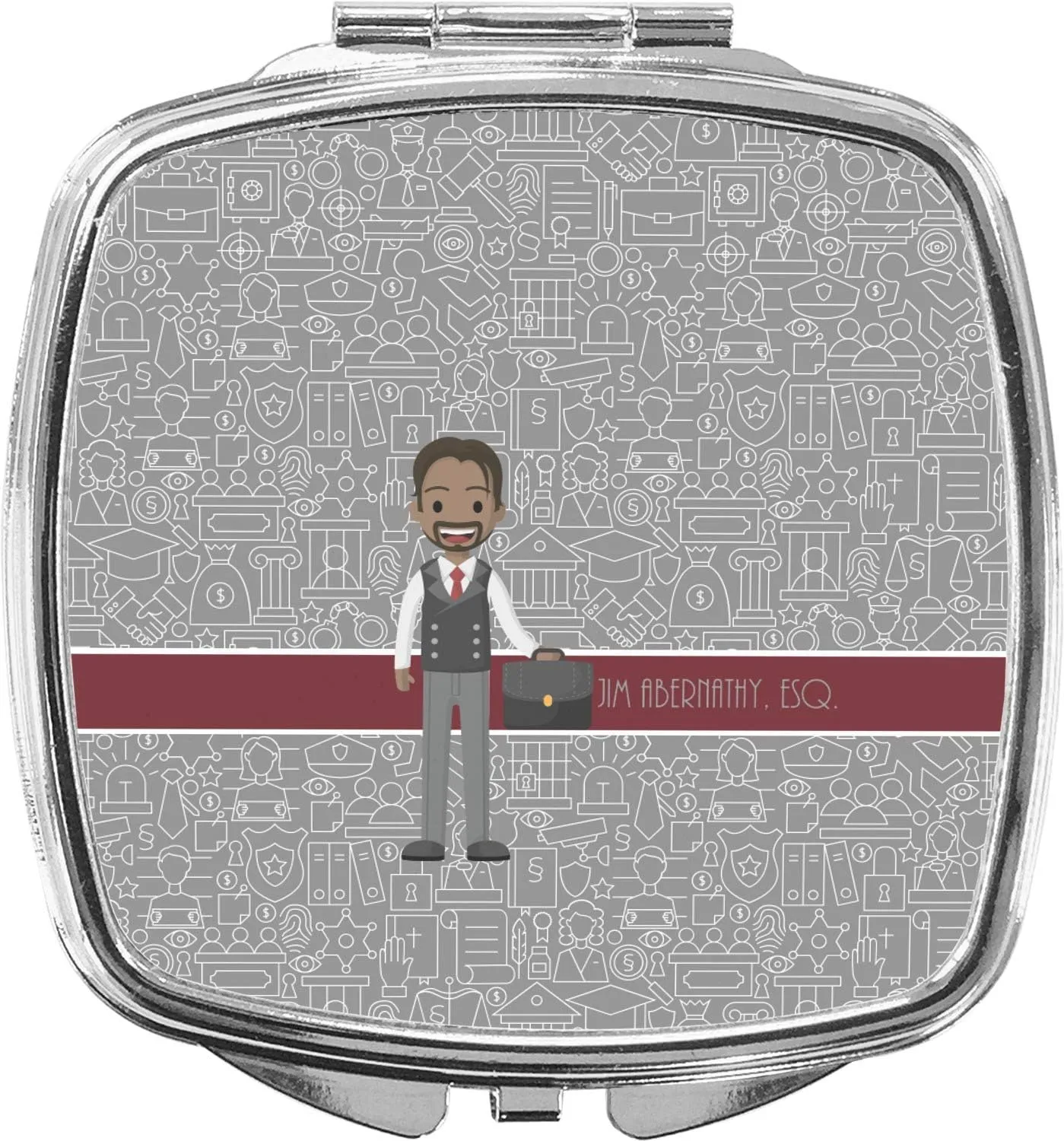 YouCustomizeIt Personalized Lawyer/Attorney Avatar Compact Makeup Mirror
