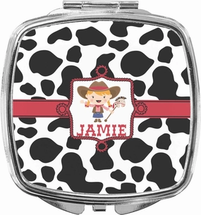 YouCustomizeIt Personalized Cowprint Cowgirl Compact Makeup Mirror