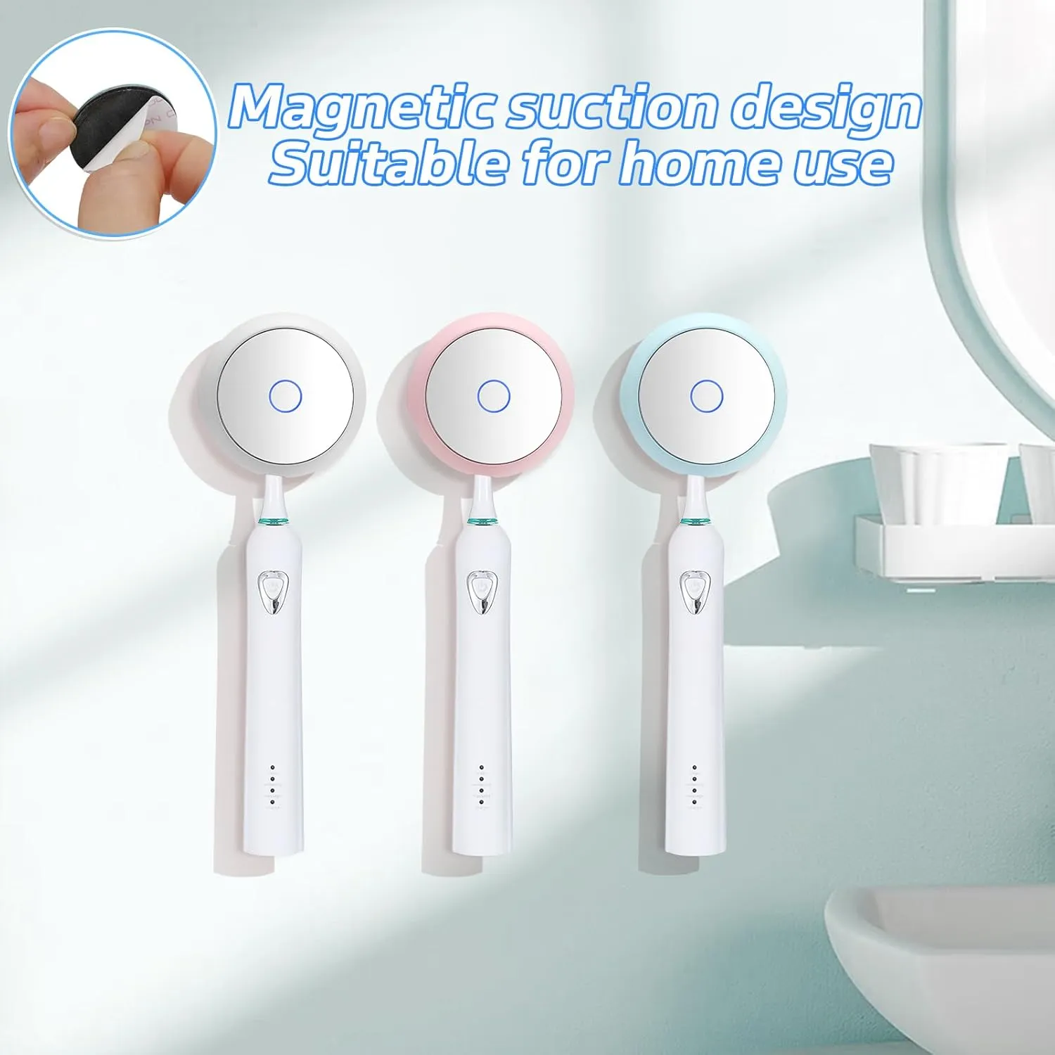 YourMate Sanitizer Toothbrush Covers Rechargeable Travel Toothbrush Case with Magnetic Holder for Houshold and Traveling Blue