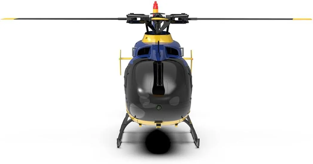 YU Xiang F06 RC Helicopter for Adults, EC-135 1:36 Scale 6CH Brushless Direct Drive, 3D/6G Flight Modes No Tail Rotor Design, Gift for Adults (RTF Version/Yellow & Blue)
