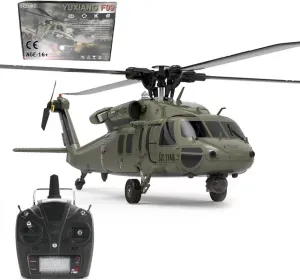 Yu Xiang YXZNRC F09-V Remote Control Helicopter for Adults, 1/47 2.4G 6CH Dual Brushless Motors Direct-Drive Adjustable Flight RC Helicopter, Gift for Adults (RTF Edition)