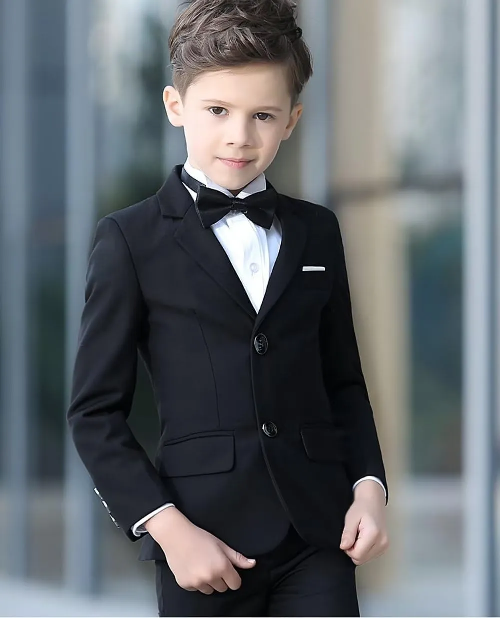YuanLu Boys Suit for Kids Tuxedo Wedding Ring Bearer Outfit Boy Formal Suits 5 Piece Slim Fit Dresswear Suit Set