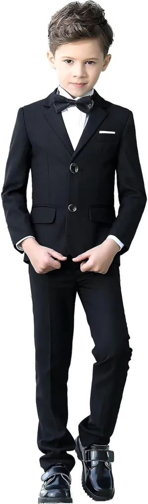 YuanLu Boys Suit for Kids Tuxedo Wedding Ring Bearer Outfit Boy Formal Suits 5 Piece Slim Fit Dresswear Suit Set