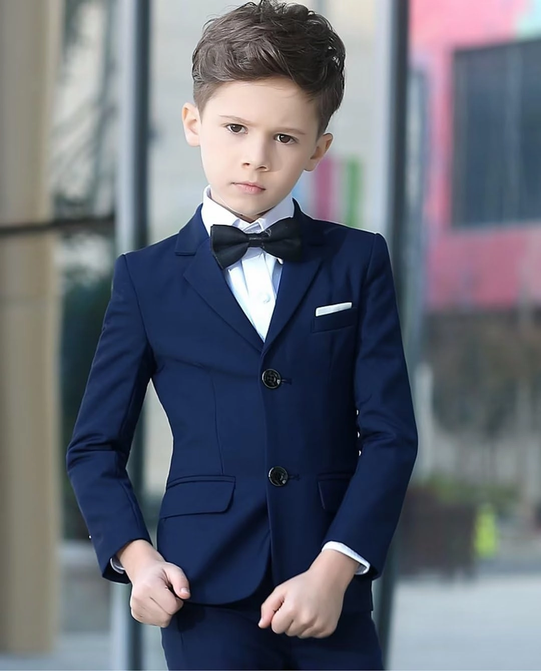 YuanLu Boys Suit for Kids Tuxedo Wedding Ring Bearer Outfit Boy Formal Suits 5 Piece Slim Fit Dresswear Suit Set