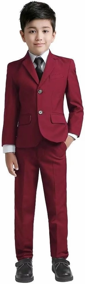 YuanLu Boys Suit for Kids Tuxedo Wedding Ring Bearer Outfit Boy Formal Suits 5 Piece Slim Fit Dresswear Suit Set