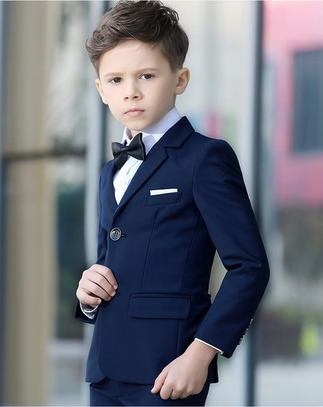 YuanLu Boys Suit for Kids Tuxedo Wedding Ring Bearer Outfit Boy Formal Suits 5 Piece Slim Fit Dresswear Suit Set