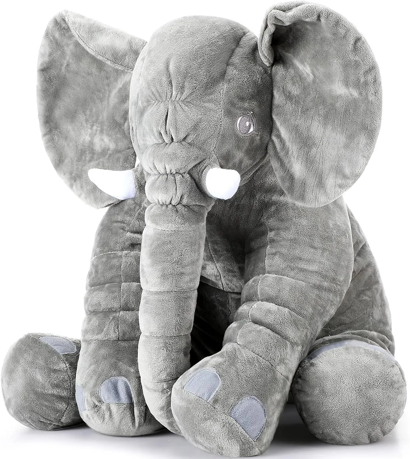 Yulejo Giant Stuffed Elephant Plush Animal Toy Large Soft Stuffed Animal Party Favor Huge Gray Elephant Plush Doll for Kids Girlfriend Home Decor(39.4inch)