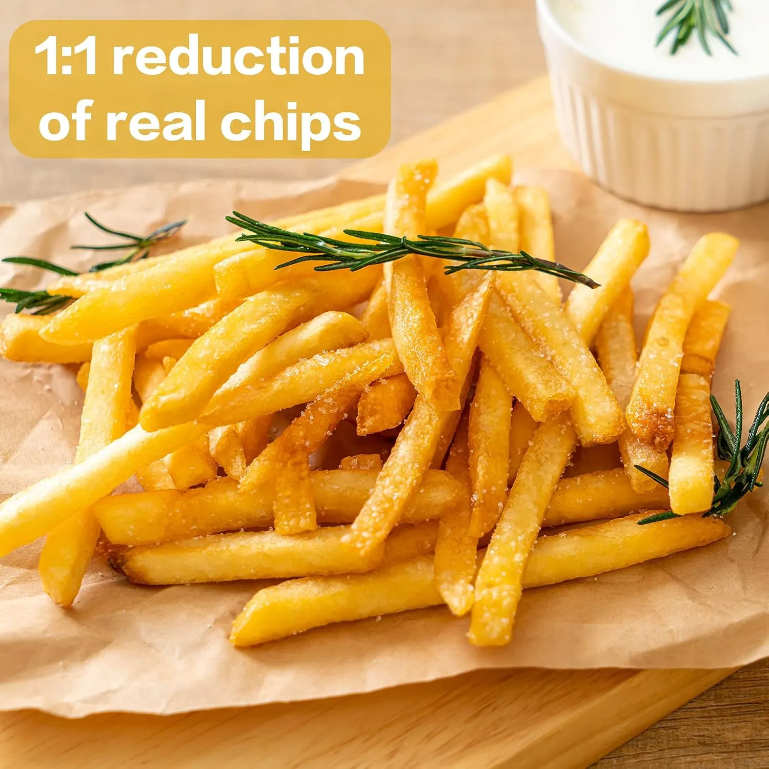 Zhanmai 80 Pieces Fake French Fries Play Food Simulation Artificial Food French Fries PVC Kitchen Toy Decoration Lifelike Tools Restaurant Window Display Party Tricky
