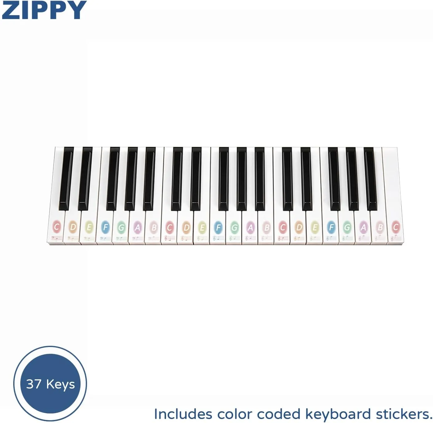ZIPPY Kids Piano Keyboard, 37 Keys Digital Piano for Kids, Touch Sensitive Control Panel, Built-in Songs, Volume Adjustable, Music Educational Instrument, Wood Piano for 3  Girls and Boys, Black Plus