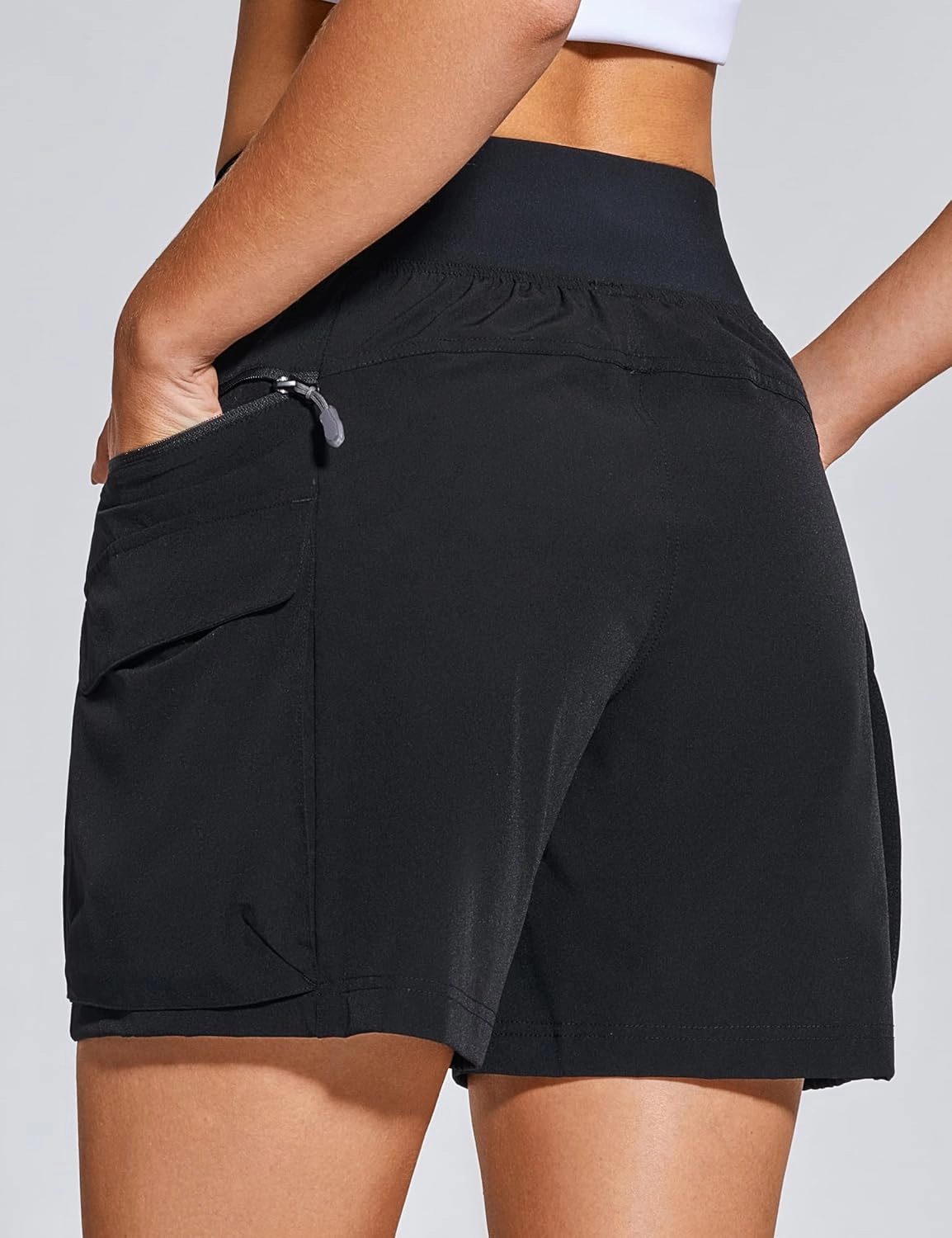 ZUTY Women's Cargo Hiking Shorts for Camping Travel Outdoor Athletic with Zipper Pockets Quick Dry Water Resistant Summer
