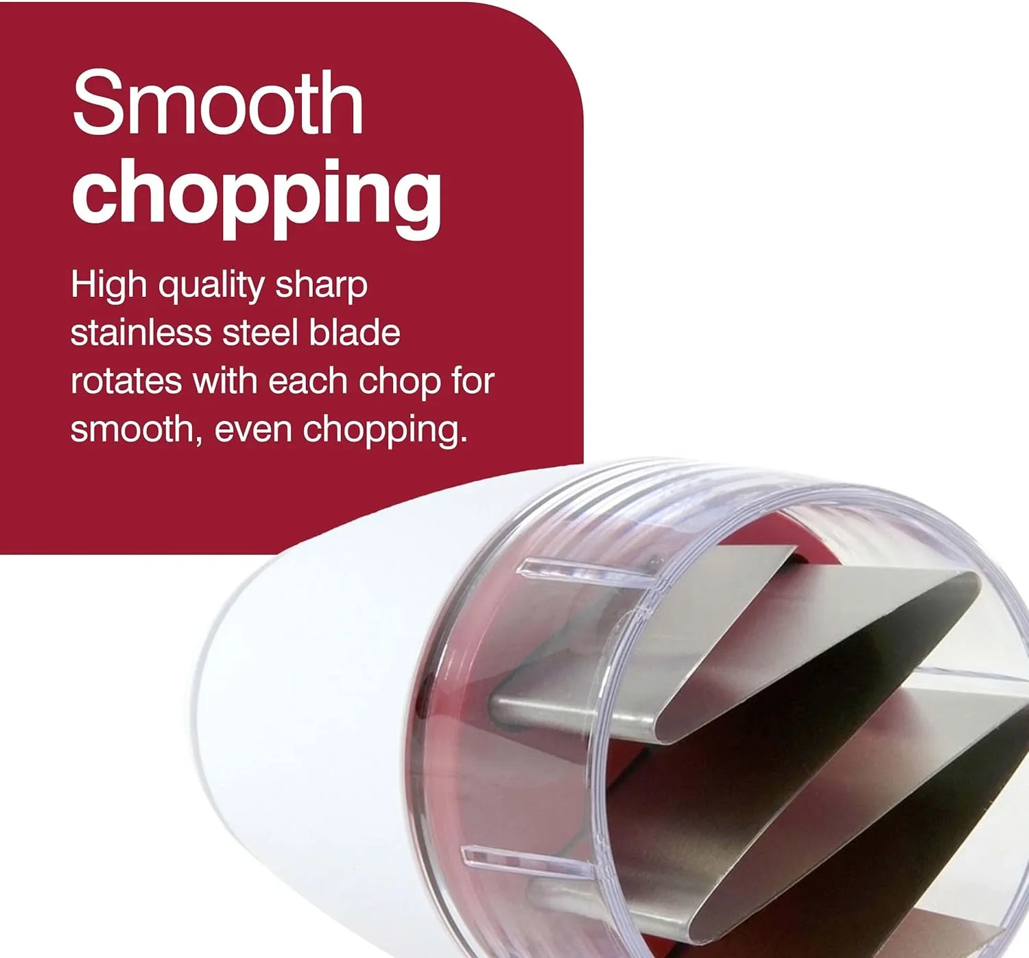 Zyliss Zick Zick Classic Food Chopper - Manual Food Chopper - Onion, Tomato & Vegetable Cutter - Stainless Steel & Dishwasher Safe Food Dicer - White, 9"