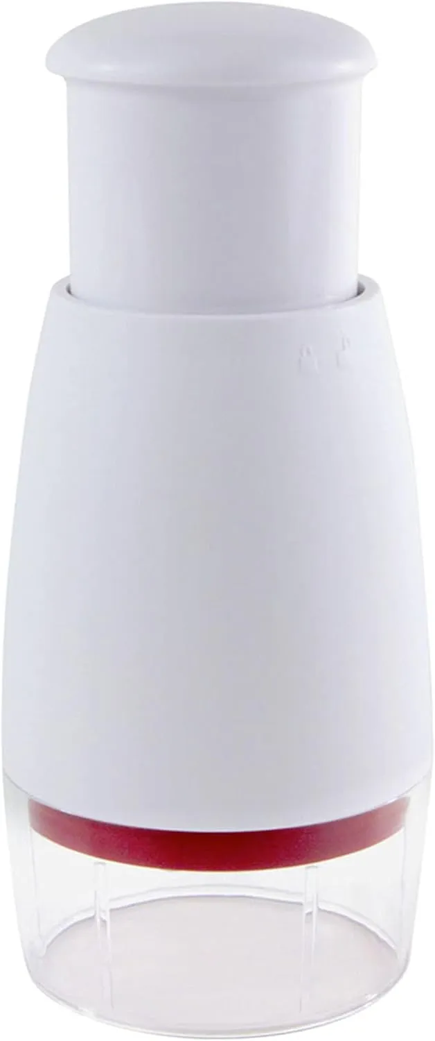 Zyliss Zick Zick Classic Food Chopper - Manual Food Chopper - Onion, Tomato & Vegetable Cutter - Stainless Steel & Dishwasher Safe Food Dicer - White, 9"